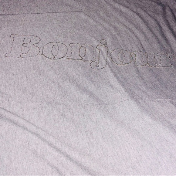 Gray Lace Trim Asymmetrical Top - Picture 4 of 4